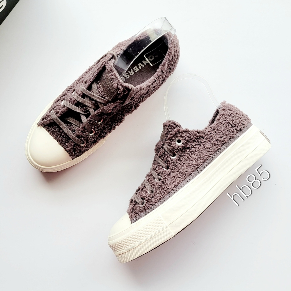 Converse CTAS Lift OX Violet Ore Vapor Mauve Egret Platform Women's 8